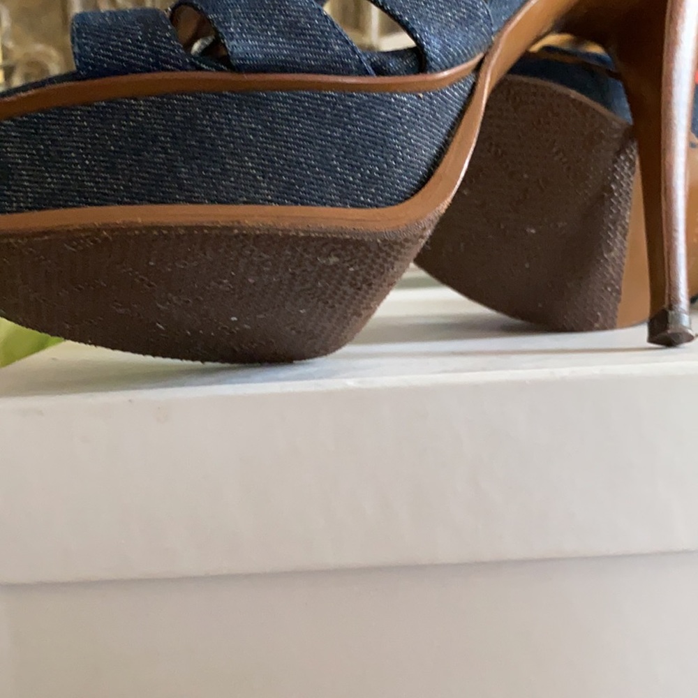 Vintage Tribute sandal in denim Yves Saint Laurent 39 - Picture 6 of 9